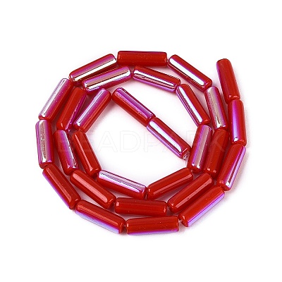 Electroplate Opaque Glass Beads Strands EGLA-Q132-02A-F01-1
