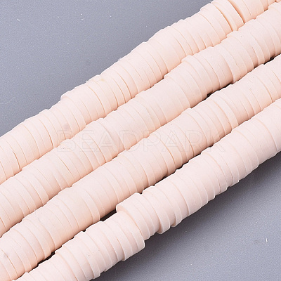 Handmade Polymer Clay Beads Strands CLAY-R089-6mm-072-1