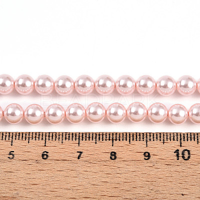 Baking Paint Pearlized Glass Pearl Bead Strands HY-N002-6mm-A10-1