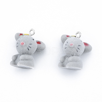 Opaque Resin Pendants X-RESI-T053-01-1