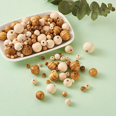 Unfinished Natural Wood Beads WOOD-TA0002-41-LF-1