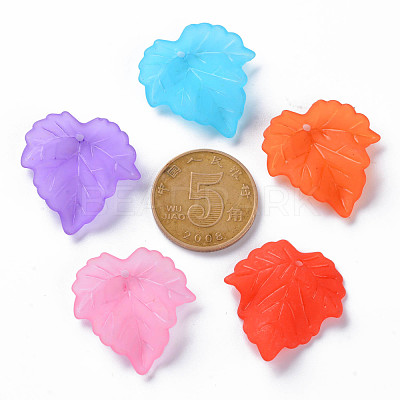 Autumn Theme Transparent Frosted Acrylic Pendants PAF002Y-1
