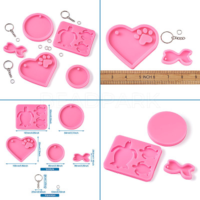 DIY Keychain Silicone Molds Kits DIY-TA0008-64-1