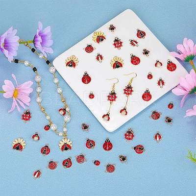 DIY Ladybug Jewelry Making Finding Kit FIND-SZ0003-45-1