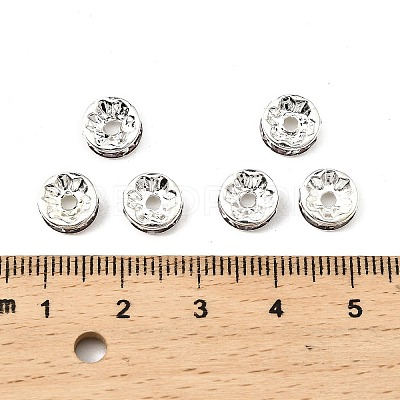 Brass Grade A Rhinestone Spacer Beads RSB038NF-16-1