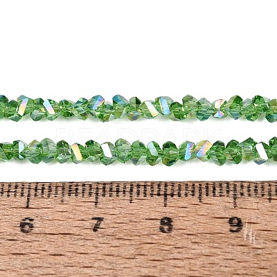 Electroplate Transparent Glass Beads Strands EGLA-Q139-01A-A19-1