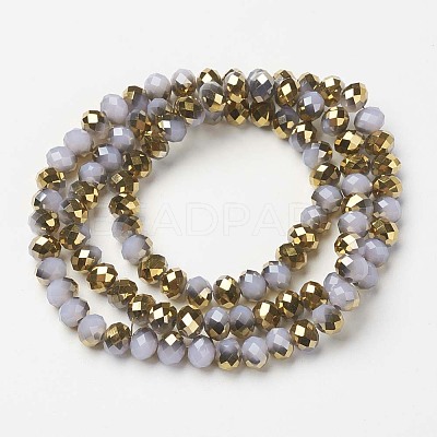 Electroplate Glass Beads Strands EGLA-A034-J8mm-O04-1
