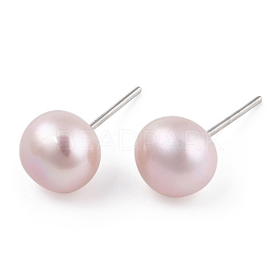 Natural Pearl Stud Earrings PEAR-N020-07C-1