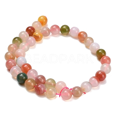 Natural Agate Beads Strands G-F814-A02-10mm-1