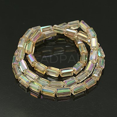 Electroplate Glass Beads EGLA-J023-8x4mm-07-1