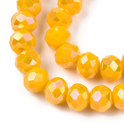 Electroplate Glass Beads Strands EGLA-A044-P8mm-B29-1