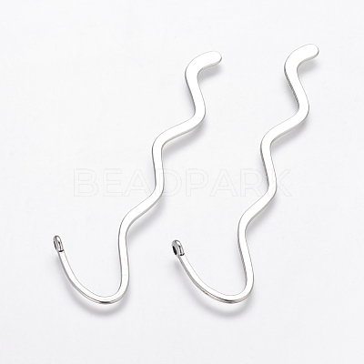 Zinc Alloy Wavy Bookmarks PALLOY-17-AS-LF-1