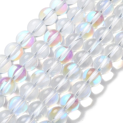 Synthetic Moonstone Beads Strands G-P528-J02-13-1