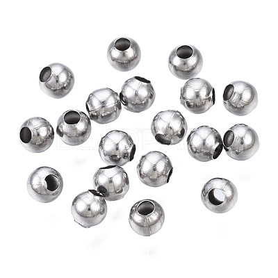 Round 304 Stainless Steel Beads STAS-TAC0004-3mm-P-1