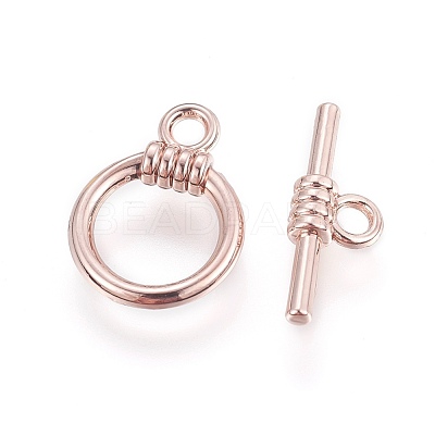 Alloy Toggle Clasps PALLOY-I134-12RG-AAA-1