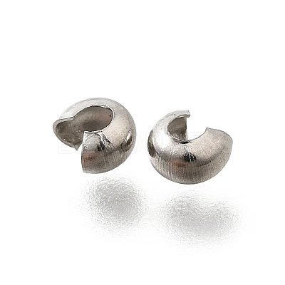 304 Stainless Steel Crimp Beads Covers STAS-P239-34P-03-1