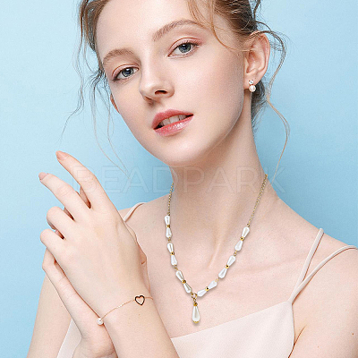 300Pcs 3 Styles ABS Plastic Imitation Pearl Beads KY-BM0001-01-1