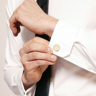 12Pcs 3 Colors Brass Cufflinks KK-GL0001-05-1