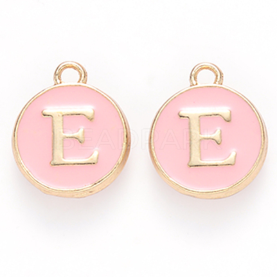 Golden Plated Alloy Enamel Charms X-ENAM-S118-07E-1