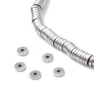 Electroplated Non-magnetic Synthetic Hematite Beads Strands G-G826-09P-4mm-A-1