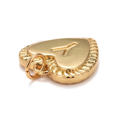 Rack Plating Real 18K Gold Plated Brass Pendants KK-E260-01G-Y-1