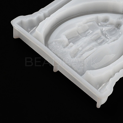 Valentine's Day Couple Sand Glass Shape Display Decoration DIY Silicone Statue Mold DIY-K072-03-1