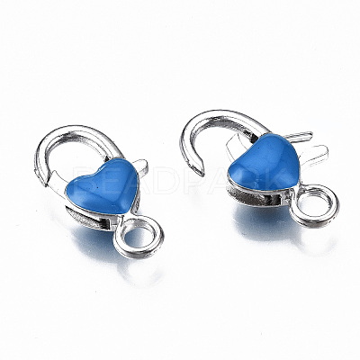 Alloy Enamel Lobster Claw Clasps PALLOY-Q441-031C-RS-1