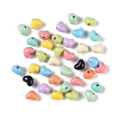 Spray Paint Alloy Beads PALLOY-H145-09-1