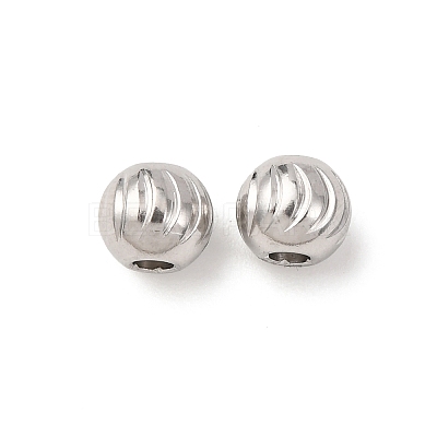Textured 304 Stainless Steel Beads STAS-I358-11P-03-1
