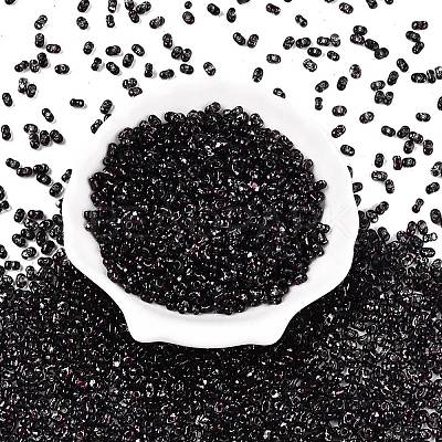 Picasso Spray Painted Glass Seed Beads SEED-T006-04-36-1