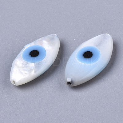 Natural White Shell Mother of Pearl Shell Beads SSHEL-N034-56C-01-1