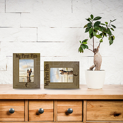 Rectangle Wood Photo Frames AJEW-WH20021-013-1