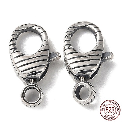 925 Thailand Sterling Silver Lobster Claw Clasps STER-D003-35AS-1