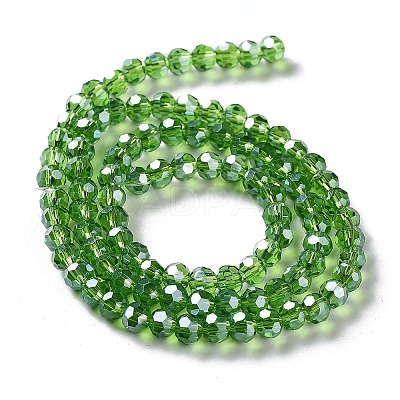 Electroplate Glass Bead Strands EGLA-R015-4mm-14-1