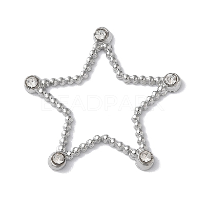 Stainless Steel Color 304 Stainless Steel Rhinestonet Pendants STAS-Q312-02D-P-1