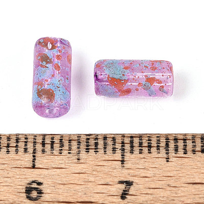 Picasso Transparent Glass Bugle Beads SEED-N010-02B-1