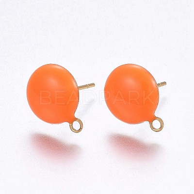 Ion Plating(IP) 304 Stainless Steel Stud Earring Findings X-STAS-P203-A05-02-1