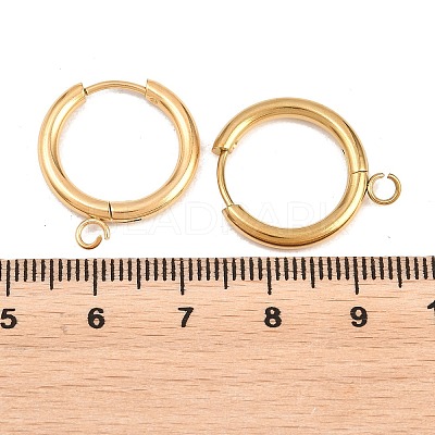 316 Stainless Steel Huggie Hoop Earring Findings EJEW-B158-01D-G-1