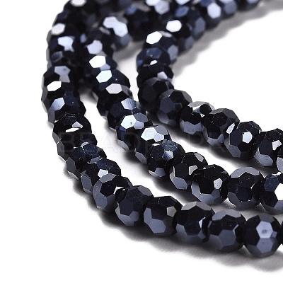 Electroplate Opaque Glass Beads Strands EGLA-A035-P3mm-A18-1