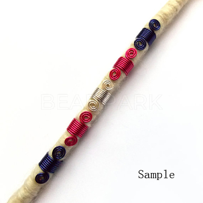 Aluminum Hair Braid Dreadlock Beads ALUM-S017-001A-1