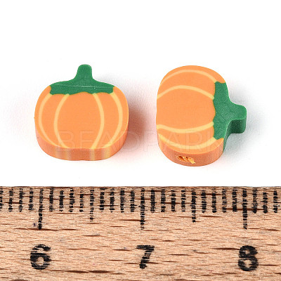 Halloween Handmade Polymer Clay Beads CLAY-T022-15B-1