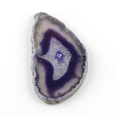 Dyed Mixed Shape Natural Agate Gemstone Big Pendants G-R300-10-1