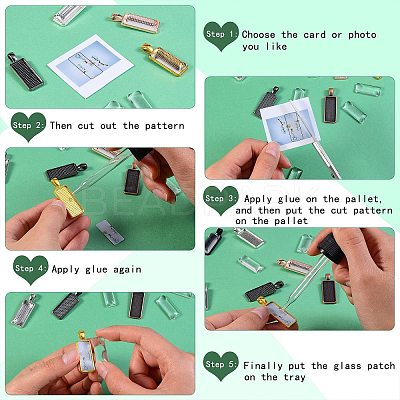 36Pcs 9 Colors Alloy Pendant Cabochon Settings DIY-SZ0001-05-1