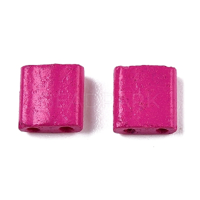 2-Hole Baking Paint Glass Seed Beads SEED-S023-17C-25-1