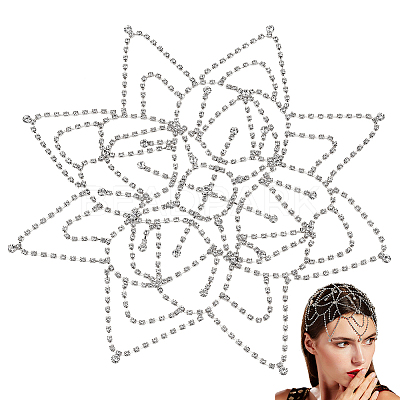 1Pc Rhinestone Mesh Headpiece Cap OHAR-WR0001-03S-1