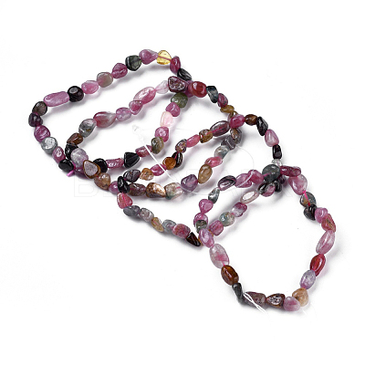 Natural Mixed Gemstone Bead Stretch Bracelets BJEW-K213-M04-1