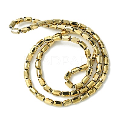 Electroplate Glass Beads Strands GLAA-Q101-02A-FP01-1