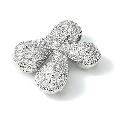 Rack Plating Brass Cubic Zirconia Pendants KK-S378-02P-K-1