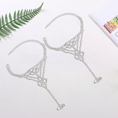 2Pcs Crystal Rhinestone Tennis Ring Bracelet BJEW-CN0001-18-1
