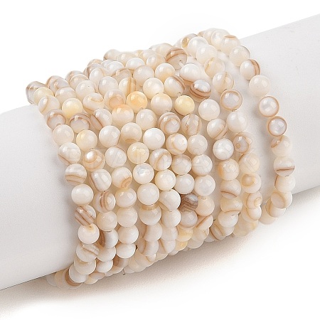 Natural Freshwater Shell Beads Strands X-SHEL-T011-02-3mm-1